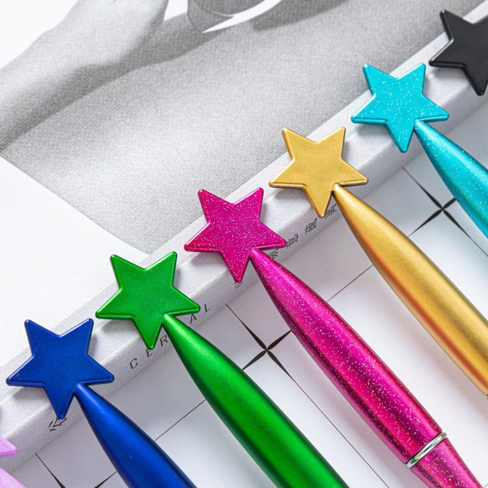 Smooth Star Shaped Pen Creative Gel Ink Rollerball Pens Kawaii Ballpoint Pen  Christmas Gift