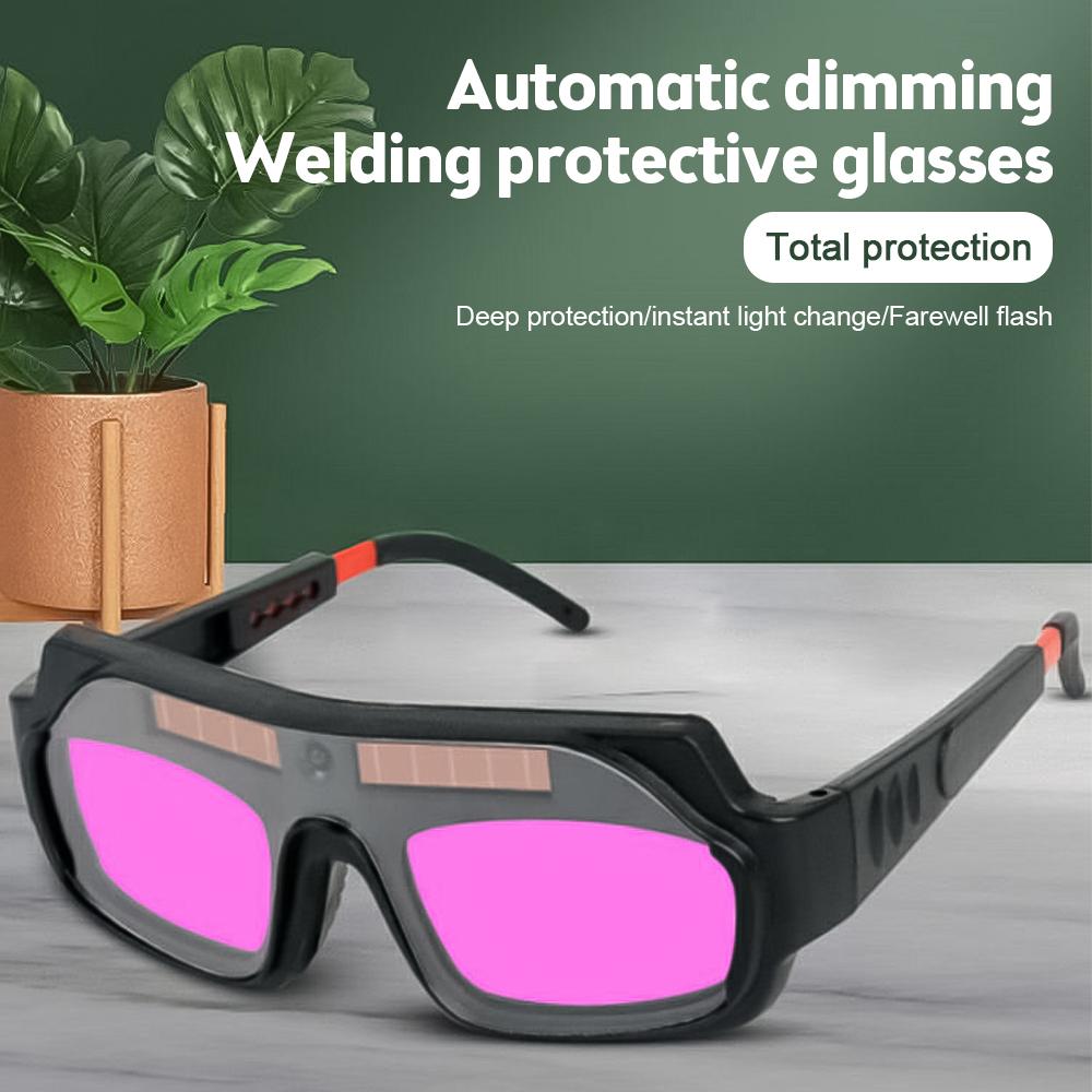 1pc Automatic Dimming Welding Glasses Solar Powered Goggles Set Argon Welding Glasses Welding Machine Protective Goggles Tool