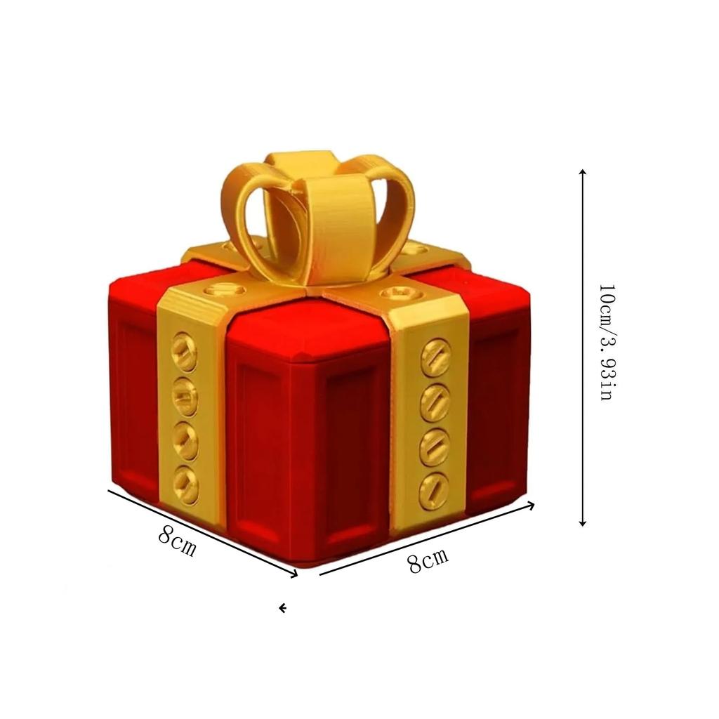 Nerviger Geschenkkarton mit Schrauben, Große nervige Geschenkboxen, Scherz-Schraubenkarton, 3D-gedruckte Dekoration für Weihnachtsgeschenkboxen und Schmuck