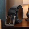 Retro Men Wide Belt Zinc Zinc Alloy Jeans Waistband Adjustable PU Leather Belt  Party