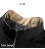 Men's Spring Stand Collar Business Jacket - Casual Zipper Cardigan for Middle-aged Dads.