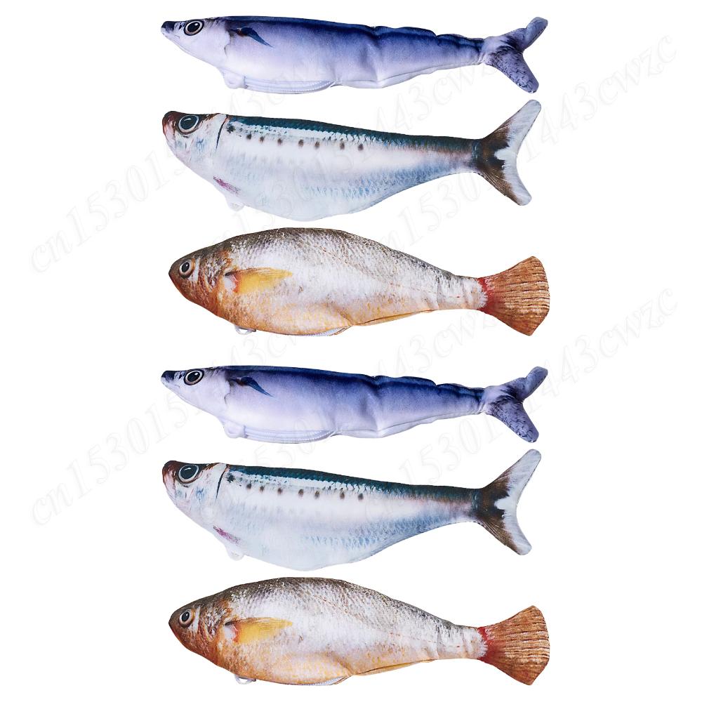 Simulation Fish Cat Toys Soft Plush Activated Kitten Toy Anti-Bite Active Moving Pet Plush Toy for All Breeds Cat Kicker
