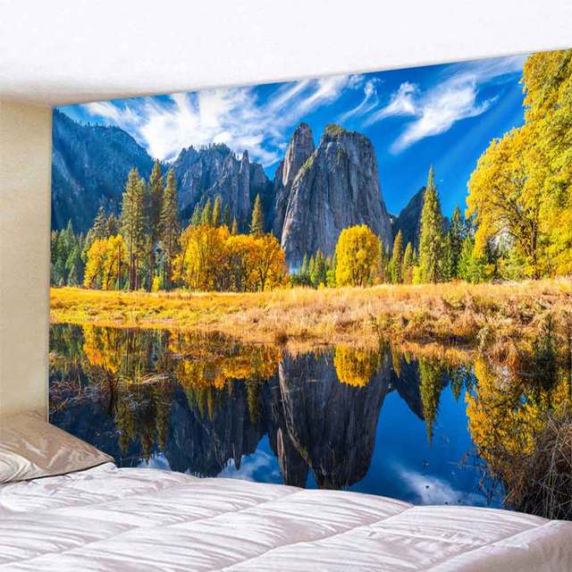 Beautiful Wave Landscape Printed Large Wall Tapestry Wall Hanging Wall Tapestries Wall Art Nature Scenery Bedroom Living Room