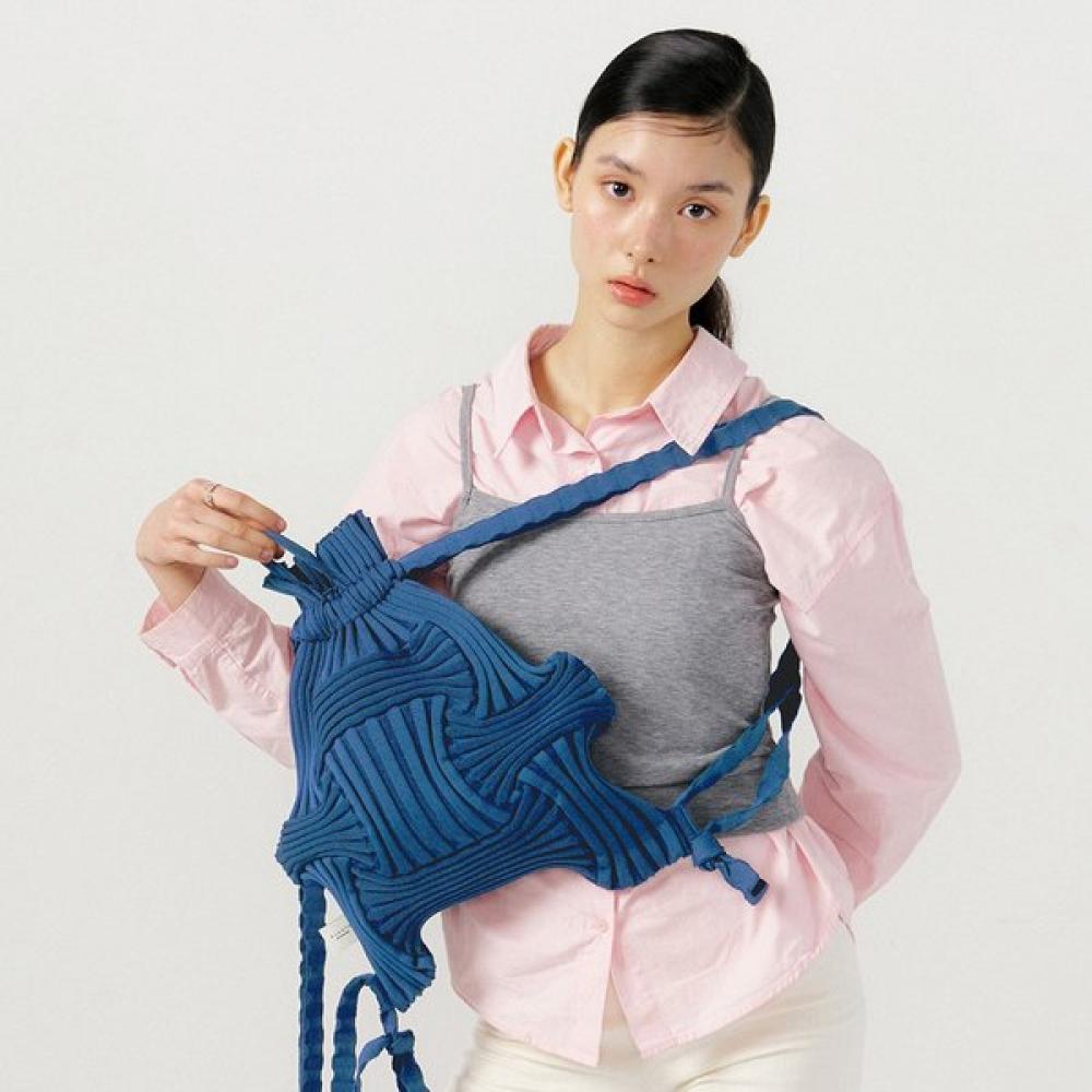 

Pleatsmama Backpack Blue New Bow Single option