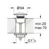 Vidage automatique - GROHE - BONDE DE VIDAGE 65807A00 - chromé - 4 x 10 x 12 cm - Clic-clac