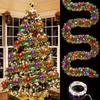 Christmas Tinsel Garland Thick Hanging Decorations for Xmas Party Indoor Outdoor (Without Battery)  for Festive Decorations