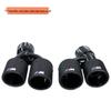 Compatible with BMW 5 Series G30/G38 525li/530 Quad Outlet Exhaust Pipe Titanium Black Tailpipe Cover