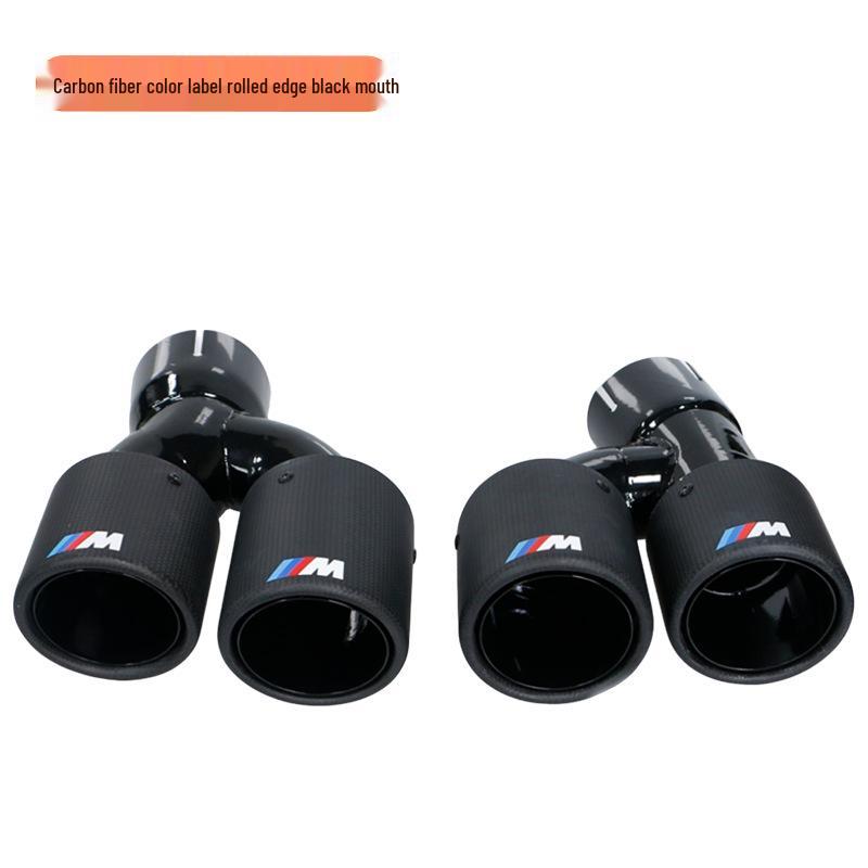 Compatible with BMW 5 Series G30/G38 525li/530 Quad Outlet Exhaust Pipe Titanium Black Tailpipe Cover