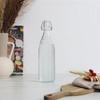 1L Glass Bottle, Smooth Design, With Clip-On Cap