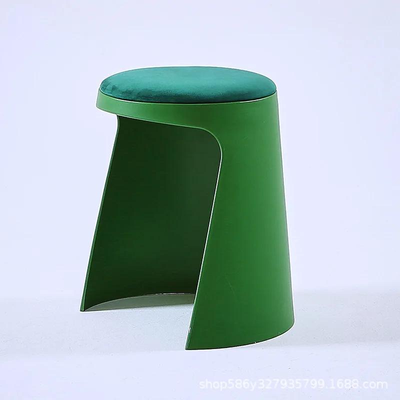 Garten Balkon Wasserdichter Hocker Verdickter Haushaltskunststoffhocker Wohnzimmer Esszimmerstuhl Kissen Stapelbare Aufbewahrung