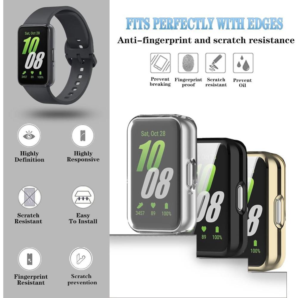 Galaxy Fit 3 Displayschutzhülle TPU Schutzhülle Vollabdeckung Stoßfänger für Samsung Galaxy Fit3 Kratzfestes Zubehör
