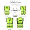 JD Fluorescent Reflective Safety Vest for Construction and Traffic, Customizable Text Option