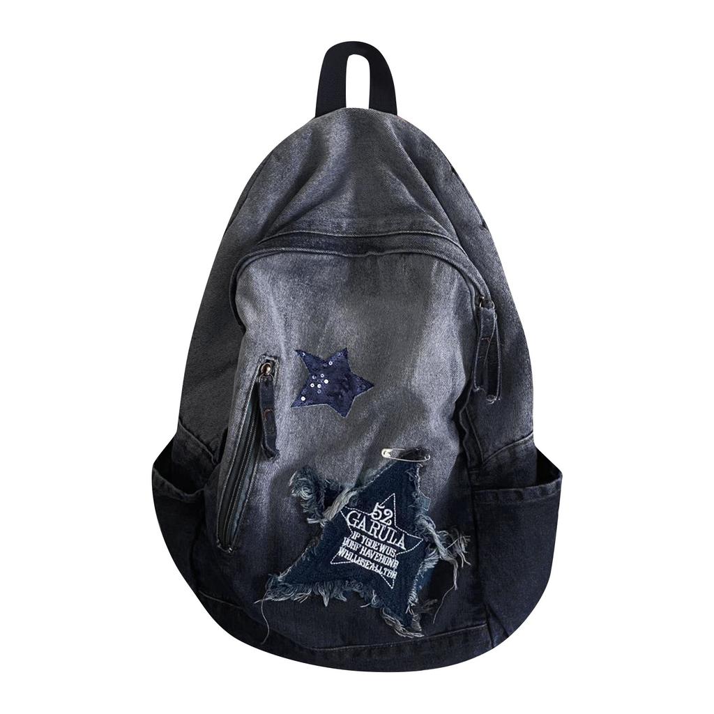 Modischer Denim-Rucksack mit Farbverlauf