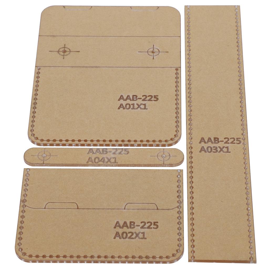 4Pcs Acrylic Template DIY Leather Pattern Coin Purse Wallet Mold Craft Tools Accessories