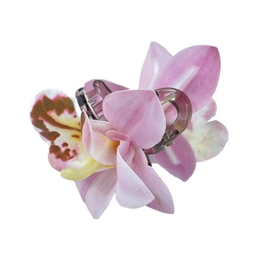 Hairpin Soft Fabric Flower Hairpin Realistic Orchid Design Lightweight Decorative Hair Clip