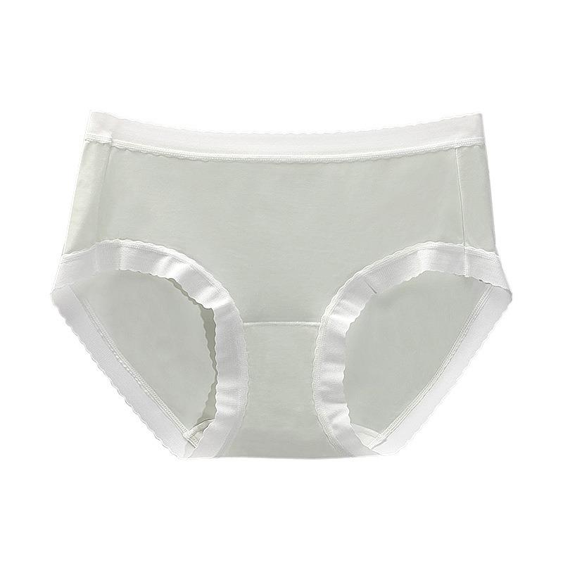Women S Mid Waist Breathable Antibacterial Triangle Underwear Summer Thin Ice Silk Cotton Crotch Underwear