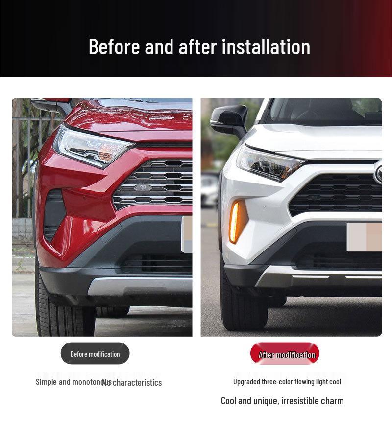 Compatible LED Daytime and Fog Lights for 2020-2025 Toyota RAV4 DRL Models