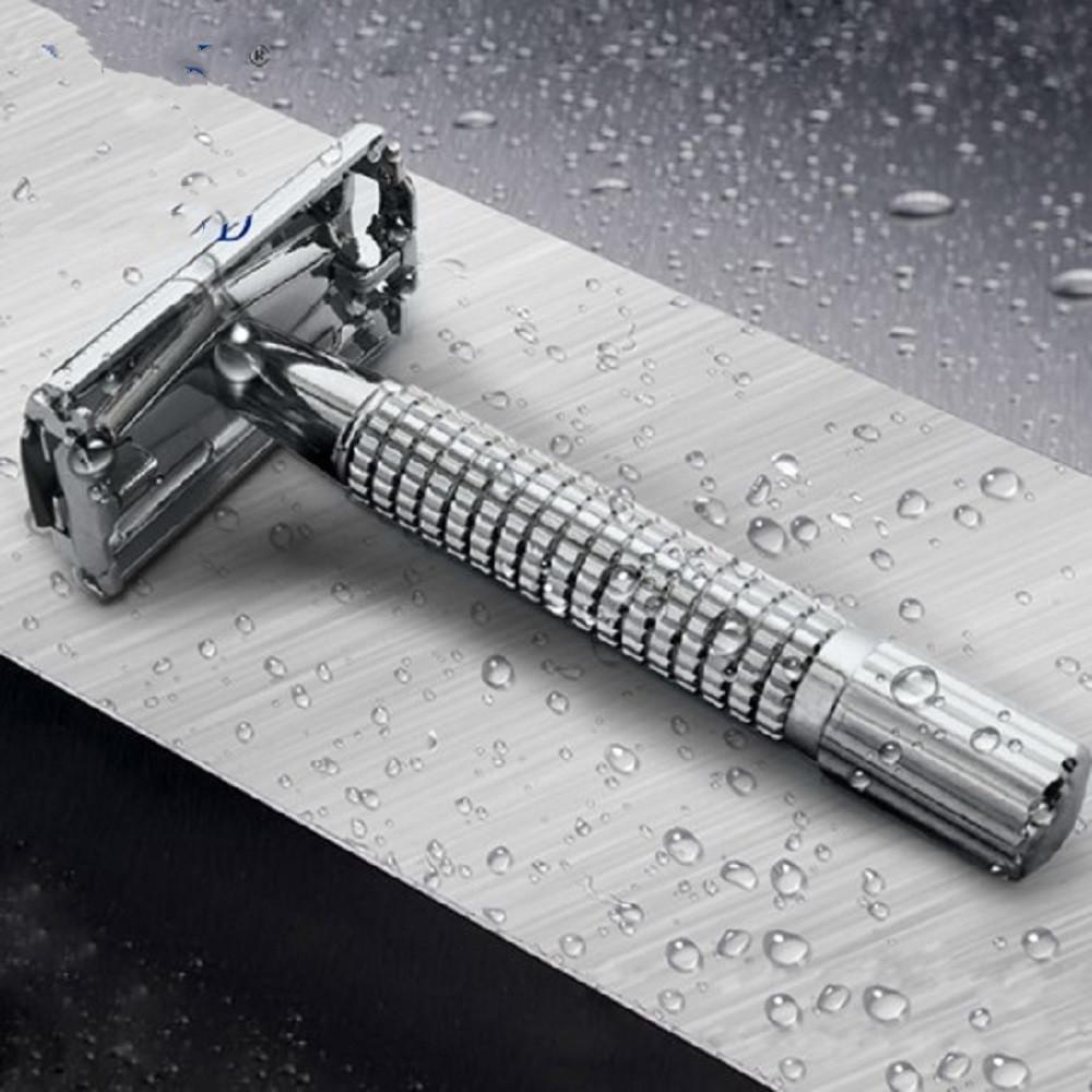 Classic Razor Handle Razor Holder Men 's Shaving Face Razor Blades Shaving Machin Safety Stainless Steel for Men Barber Straight