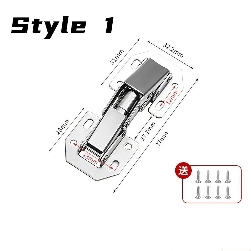 

1PCS 90 Degree Cabinet Hinges No-Drilling HoleHydraulic Buffer Hinge Kitchen Cabinet Cupboard Hinges Furniture Hardware