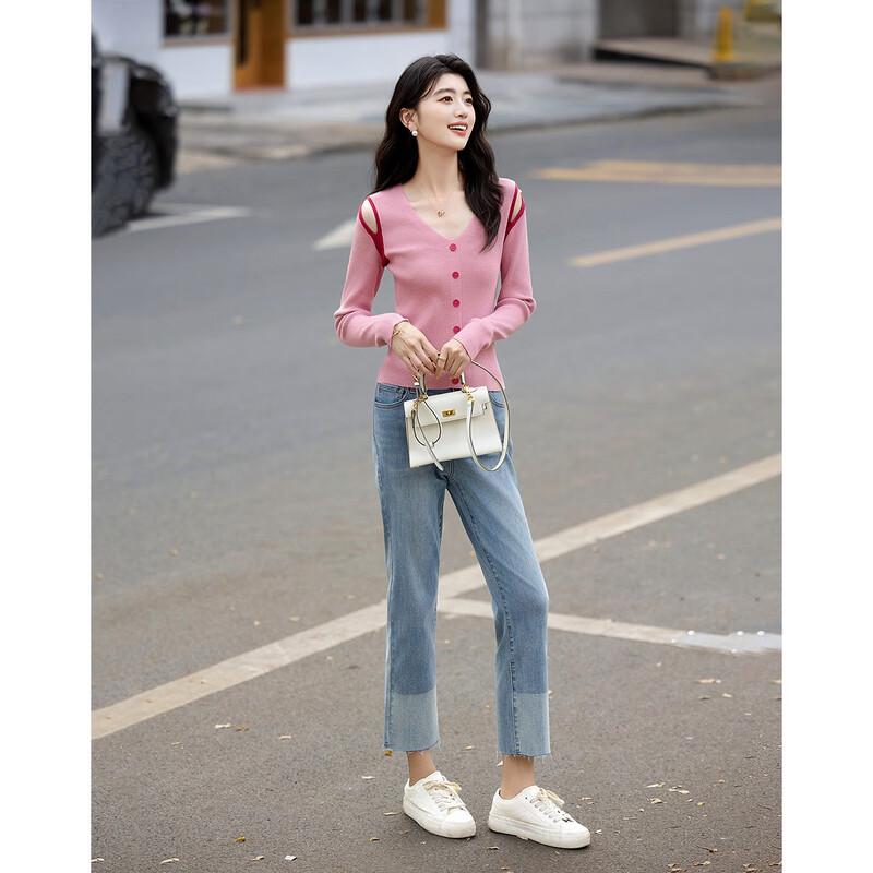 Demana French Style Cloud-Feel V-Neck Knit Top