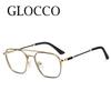 Metal Frame Blue Light Blocking Reading Glasses For Men Rero Double Bridge Square Eyeglasses Presbyopia Glasses