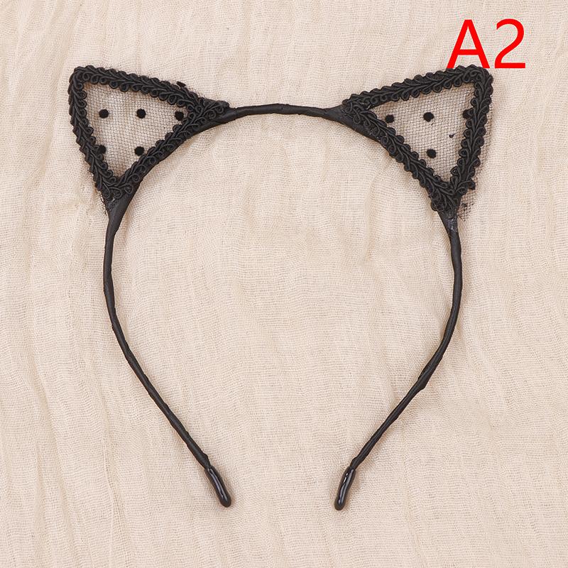 

1 шт. повязка на голову женская черная белая кружевная сетка кошачьи ушки повязка на голову сексуальная корона повязка на голову кроличьи ушки аксессуар для волос реквизит для вечеринки A2
