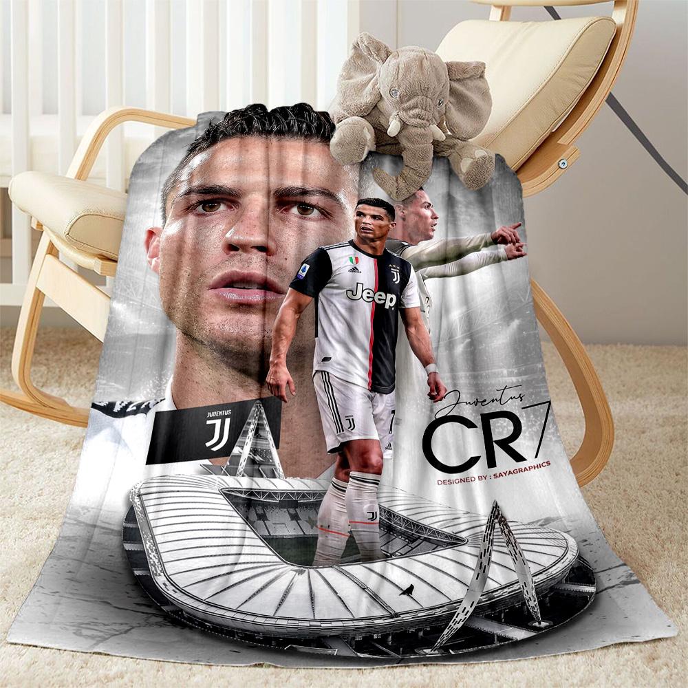 Cristiano Ronaldo Juventus Blanket Soft Warm Cozy Great for Bed Seaside Office for All Seasons Modern Style Best Holiday Gift for Friends Family