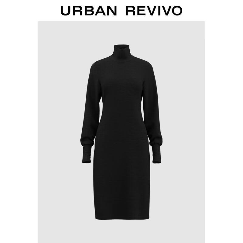 

UR Women s Winter Elegant Stand Collar Knitted Midi Dress M
