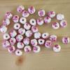 30pcs/set Flowers Printed Loose Beads Creative Chinese Style Beads  Woven Necklaces