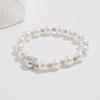 Metal Liquid Pleated Bracelet Bracelet Fashion Imitation Pearl Irregular Beaded Bracelet