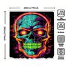 Tuniu Psychedelic Skull Shower Curtain Neon Glow Art Room Decor Trippy Wall Decor Unique Bathroom Decor