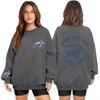 Women's Fashion Long Sleeve Print Round Neck Loose Pullover Sweater Top