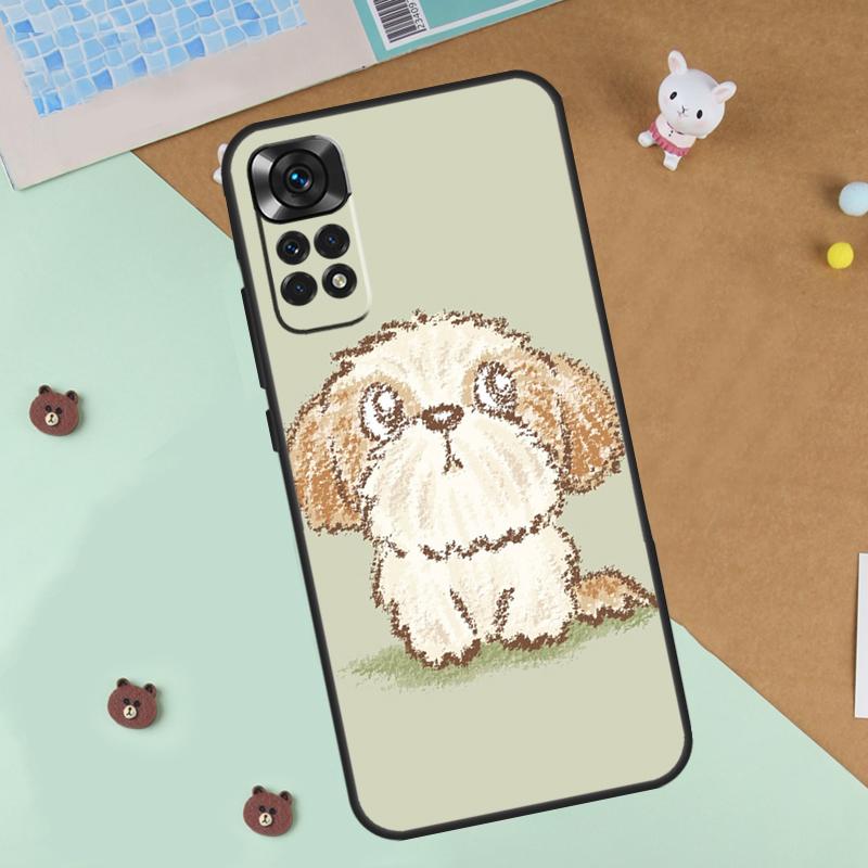 Cartoon Shih Tzu Dog Case For Xiaomi Redmi Note 14 13 12 9 10 11 Pro 10S 11S 12S Cover For Redmi 13C 10C 12C 14C