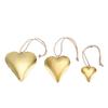 3Pcs Heart Shaped Decorative   3D Metal Brass Vintage Hanging Ornament Valentine Day Decoration Wall Art with Rope for Home Indoor Outdoor