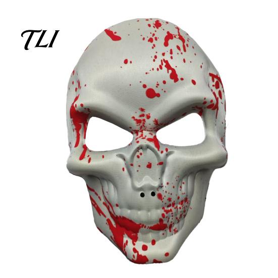 Scary Skeleton Face Masque Day of The Dead Skull Masque, Halloween Sugar Full Haunted House Cosplay Accessories Masquerade Party Accessory