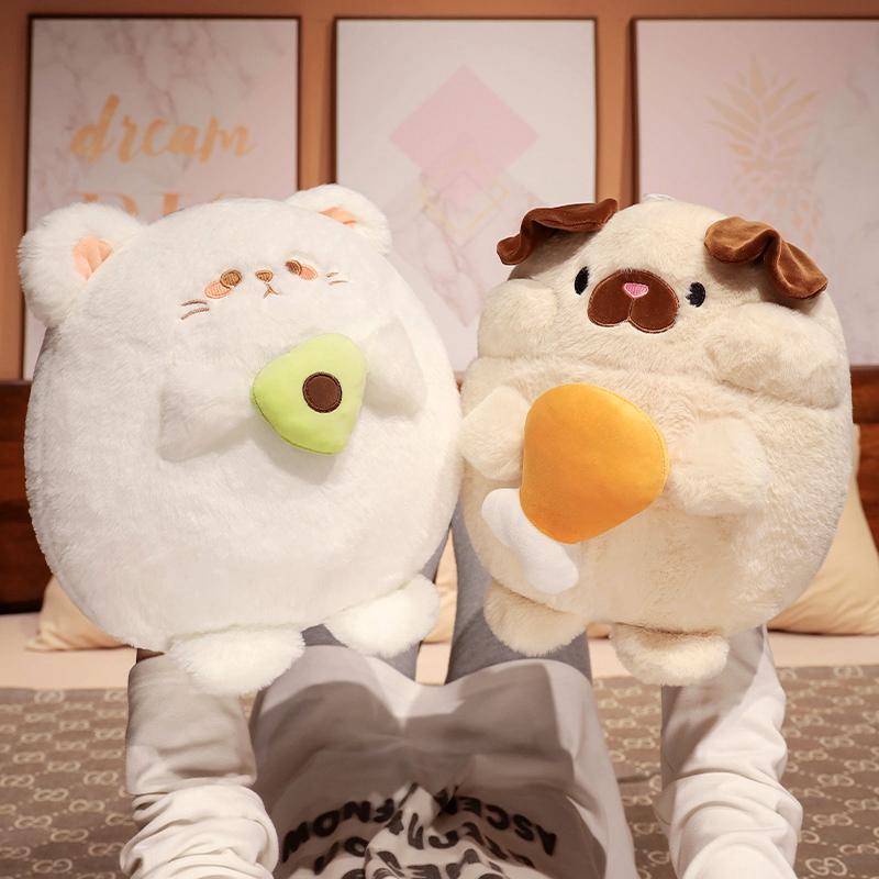 23/36/45cm Cartoon Cat Dog Plush Toy Stuffed Soft Animal dolls Pillow Christmas Gift for Kids Valentine Present