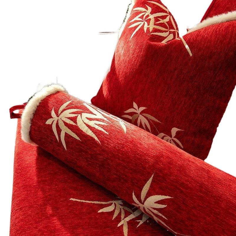 Novo Estilo Chinês Bambu Pelúcia Almofada de Sofá Decoração para Sala de Estar Doméstica Antiderrapante Espesso Encosto Toalha Macio Confortável Capa de Sofá All Inclusive