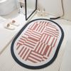 Anti-slip Bathroom Mat Washable Floor Mat Absorbent Dirt-resistant Entrance Mat Wire Ring Outdoor Door Mat