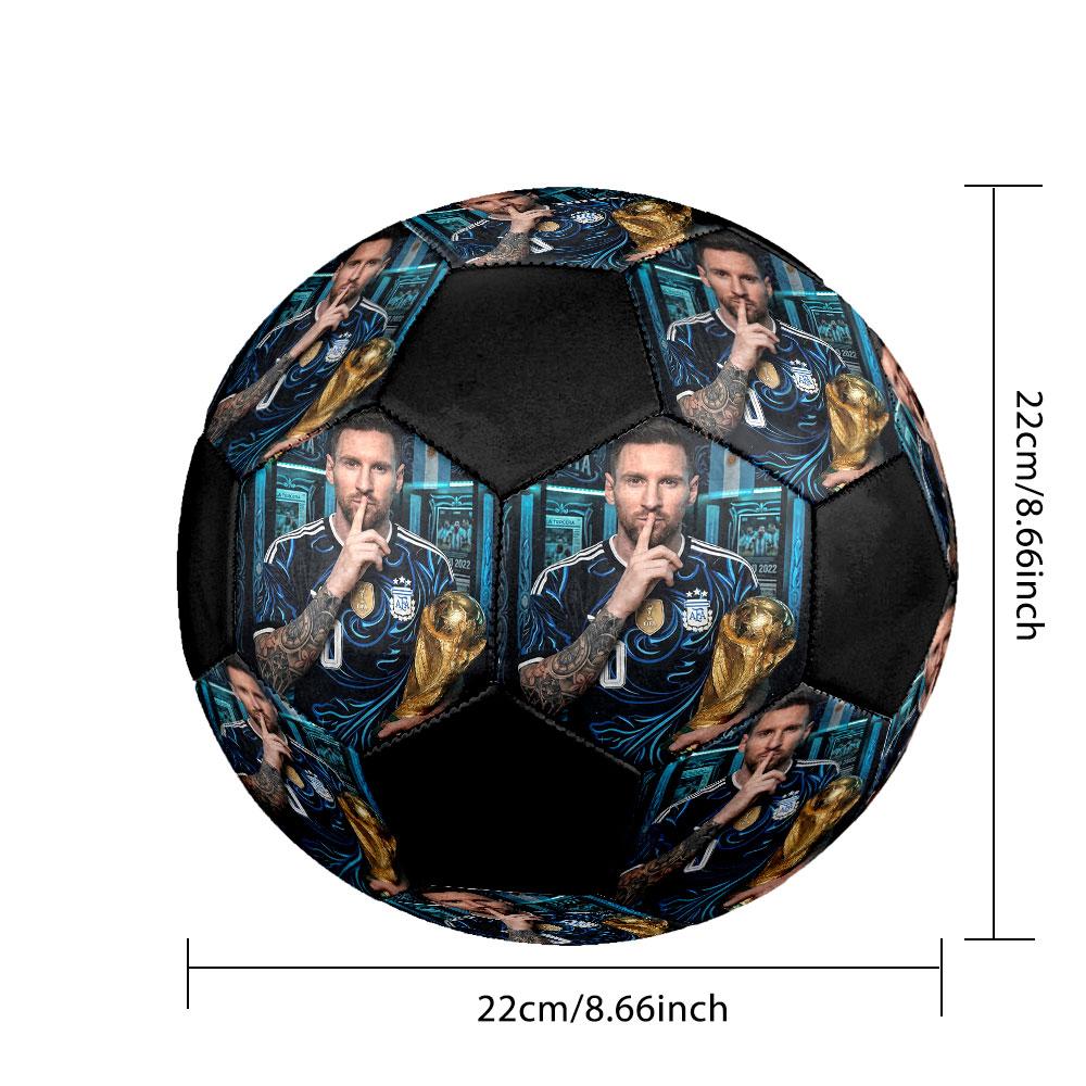 King Leo size5 Soccer Ball, colorful, suitable for all ages, machine-stitched, PVC material, competition grade,durable and high bounce