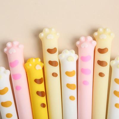1 Stück Katzenpfote Gelstift Niedlich Cartoon Weiches Silikon 0,5 mm Kugelschreiber Schwarze Farbe Tinte zum Schreiben Büro Schule