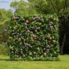 Uflower Artificial Flower Wall Roll-Up with Green Leaves Fabric Floral Backdrop for Wedding Event Party Decorations Curtain
