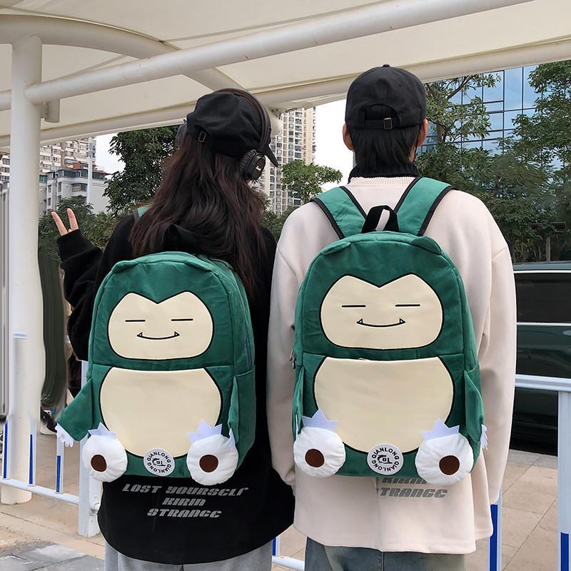 Pokmon Cute Snorlax Plush Backpack Couple Backpack For Students And Daily Use