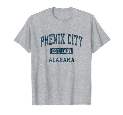 Phenix City Alabama AL Vintage Sport Design Marineblauer Print T-Shirt