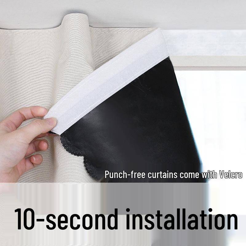 2025 New Style Velcro Blackout Curtains: No-Drill Heat Insulation for Bedroom & Balcony