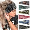 Women Retro Floral Print Sport Headband Sweat Absorbing Wide High Elastic Yoga Workout Headband Hair Accessories