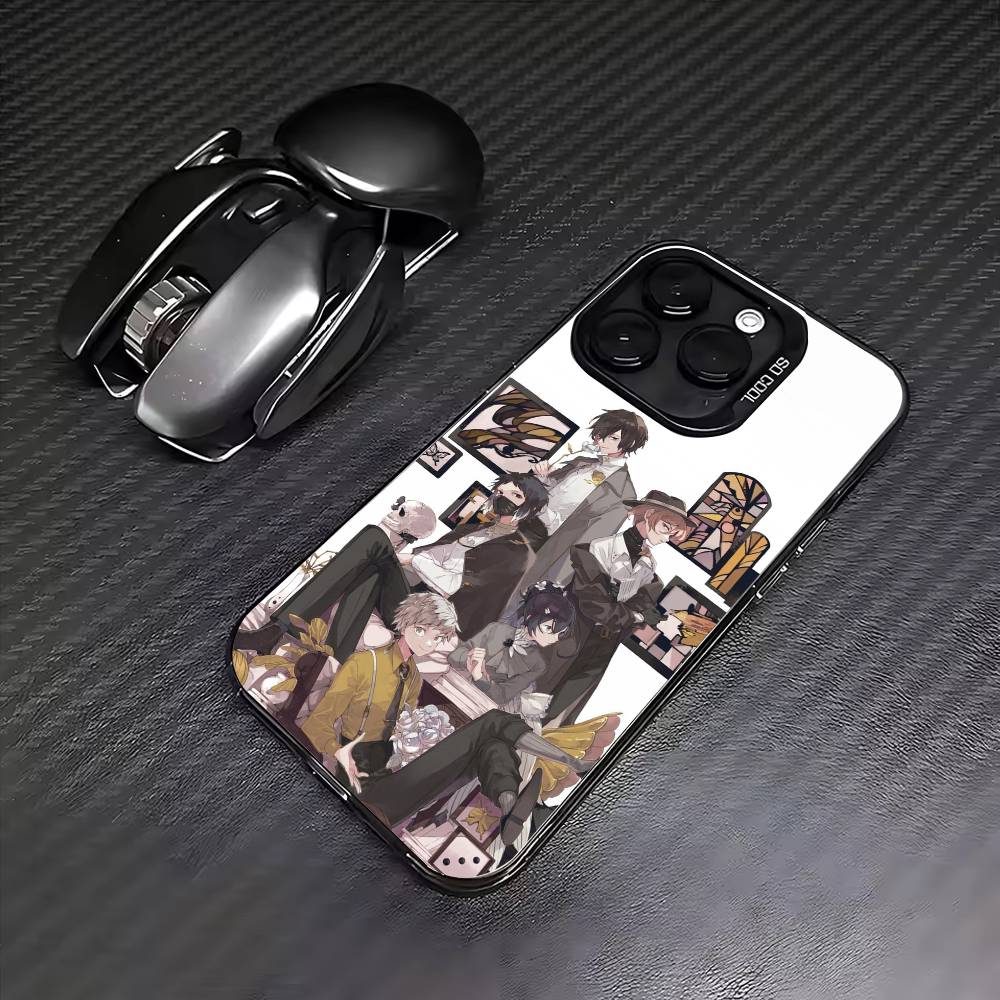 HOT Animer B-Bungou Stray Dogs  Phone Case For iPhone17,16,15,14,13,12,11 Plus,Pro Max Colored Silver Plated Inside Cover
