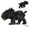MOC Medieval Wolf Building Blocks Castle Army Knight Soldiers Figures Mount Animal Bricks Toys Gift DF004
