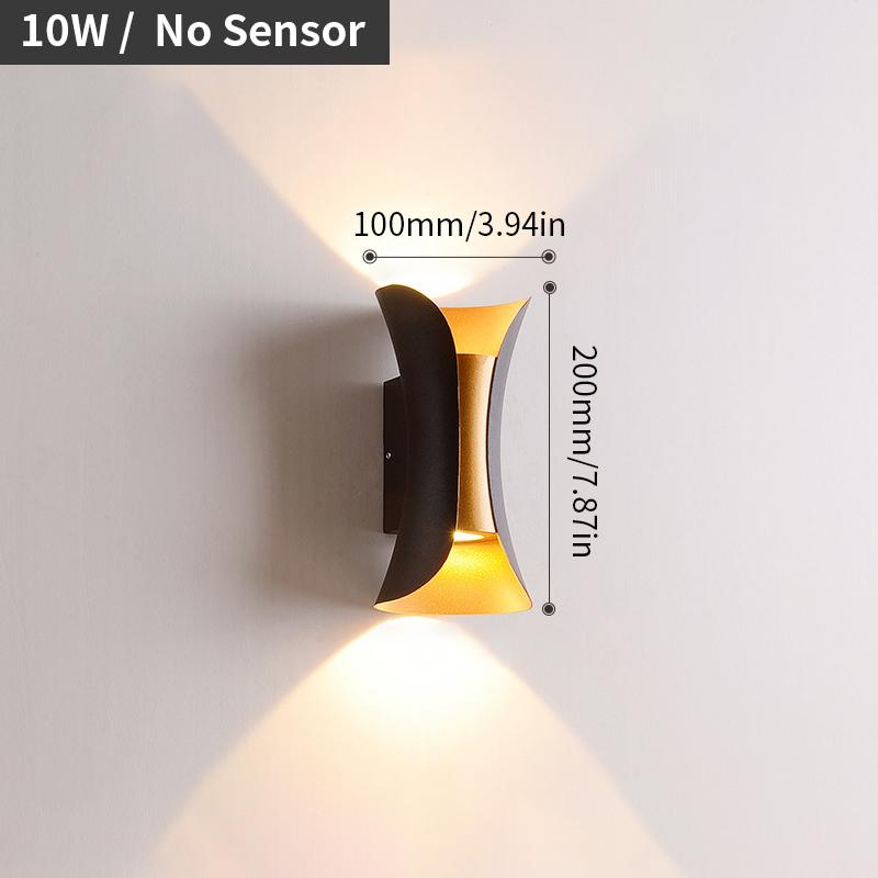 

Светодиодный уличный настенный светильник 10 Вт AC85-265 В ABS Водонепроницаемый Минимализм Для улицы В помещении Дом Крыльцо Сад Декорация Настенный светильник Warm White