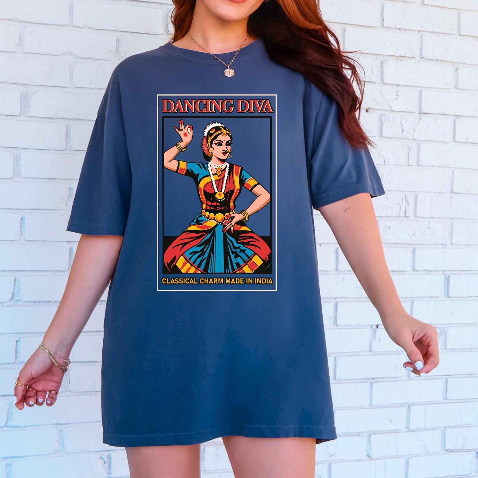 Dancing Diva Graphic T-shirt, Cotton Dance Tee, Studio Outfit XL