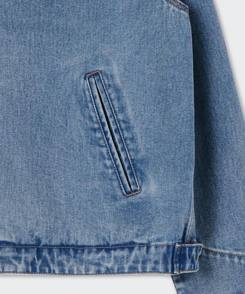 Musinsa Standard Denim Zip-Up Work Jacket [Light Indigo]